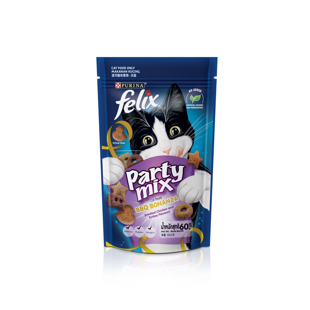 ขนมแมว-friskies-party-mix-และ-felix-ฟริสกี้ส์-ปาร์ตี้-มิกซ์-50-60-กรัม
