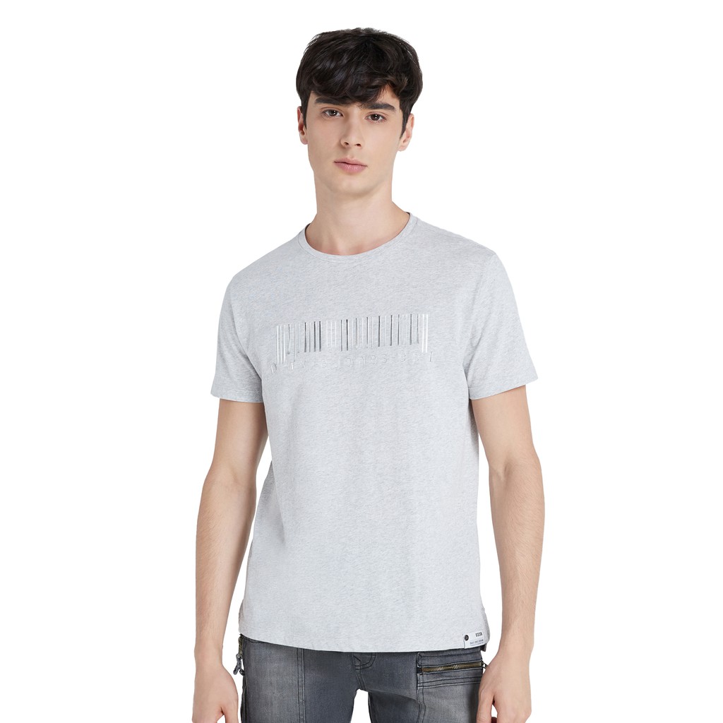 เสื้อยืดใหม่-2022davie-jones-เสื้อยืดพิมพ์ลายโลโก้-สีเทา-logo-print-t-shirt-in-grey-wa0068gyl-xl-xxl-3xl