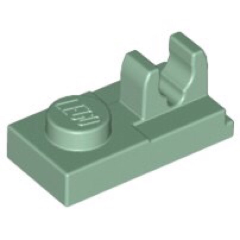 lego-plate-part-ชิ้นส่วนเลโก้-no-92280-plate-modified-1-x-2-with-clip-with-center-cut-on-top