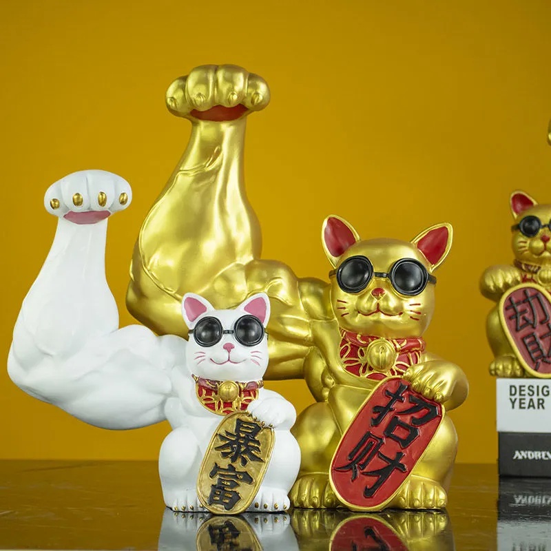 พร้อมส่ง-แมวนำโชค-lucky-cat-golden-lucky-cat-คืนเงินเต็มจำนวนหากเสียหาย