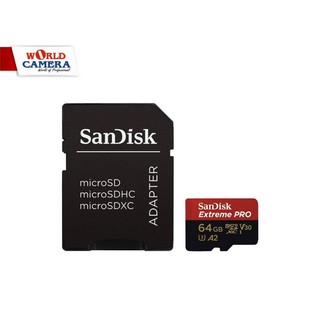 สินค้า SANDISK EXTREME PRO MICRO SD 64 GB R 170MB/S W 90MB/S V30,A2 - MEMORY CARD