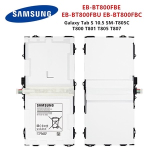 แบตเตอรี่ แท็บเล็ด ชัมชุง Samsung Battery For Galaxy Tab S 10.5 SM-T805 T800 T801 T805 Battery EB-BT800FBC 7900mAh