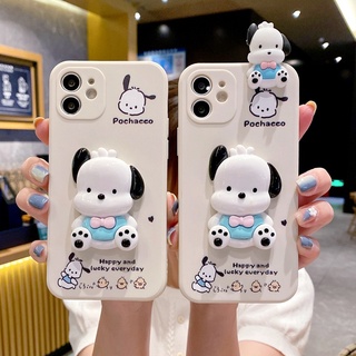 เคสโทรศัพท์มือถือแบบนิ่ม ลายการ์ตูน Pochacco Papa 3D สําหรับ iPhone 14 13 12 Mini 11 Pro Max 6 6S 7 8 Plus X XS Max XR SE 2020