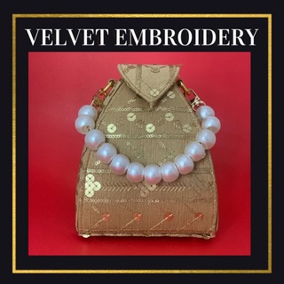 Golden Embroidery Bag