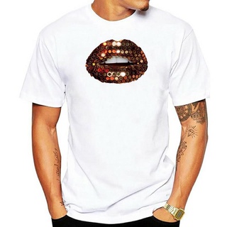 เสื้อยืดผ้าฝ้ายพรีเมี่ยม เสื้อยืด ผ้าฝ้าย พิมพ์ลายกราฟิก Lip Sequins Love แฟชั่นฤดูใบไม้ผลิ และฤดูร้อน สําหรับผู้หญิง 90
