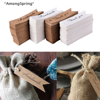 สินค้า Amongspring ป้ายแท็กกระดาษคราฟท์ สไตล์วินเทจ สําหรับงานแต่งงาน 100 ชิ้น