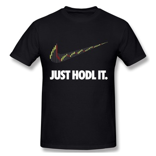 Just Hodl It Crypto Meme เสื้อยืดลําลองสําหรับผู้ชายแขนสั้นคอกลม 100%