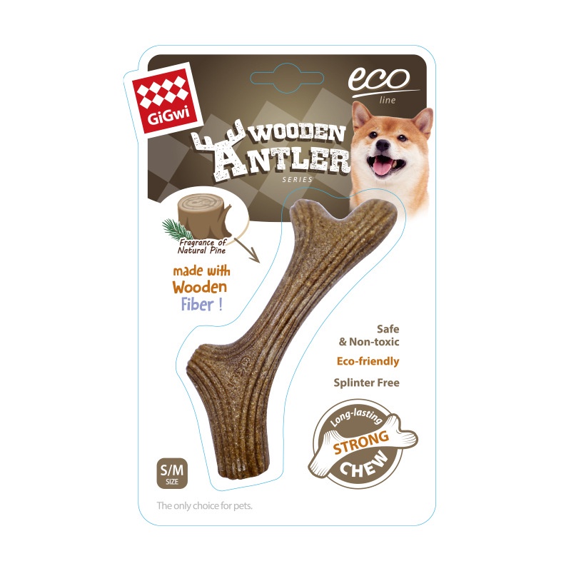 gigwi-wooden-antler-ของเล่นสัตว์เลี้ยงพรีเมี่ยม-ของเล่นหมา-ของเล่นสุนัข-ลูกบอลหมา