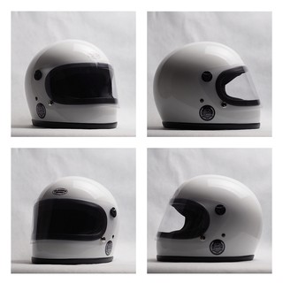 หมวกกันน๊อควินเทจLEGO - White colors with black trim : สีขาว ขอบยางดำ (PRO.)