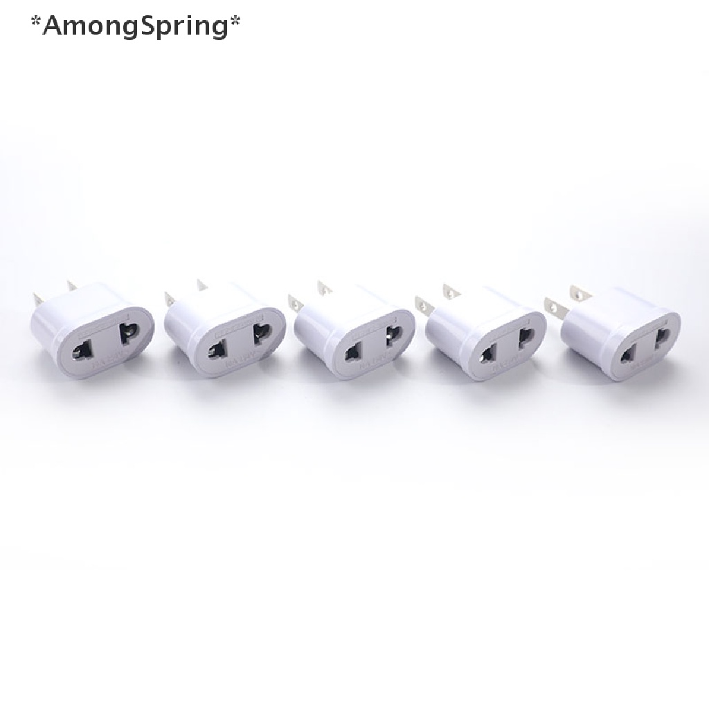 amongspring-ซ็อกเก็ตแปลงปลั๊ก-us-เป็น-eu-ทรงกลม-และแบน-ขายดี