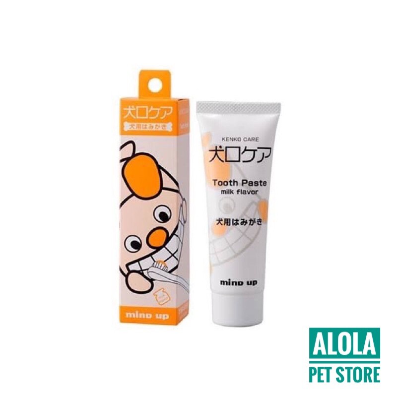 ภาพหน้าปกสินค้าMind Up ยาสีฟันครีม รสนม สารสกัดจากธรรมชาติ ป้องกันฟันผุและการก่อตัวของหินปูน 60 g สำหรับสุนัขและแมว นำเข้าจากญี่ปุ่น จากร้าน alola01 บน Shopee