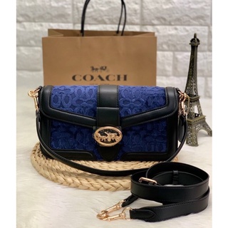 COACH GEORGIE SHOULDER BAG IN SIGNATURE VELVET 2021