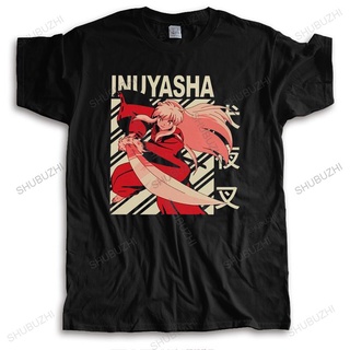 T-shirt  เสื้อยืดแขนสั้น ผ้าฝ้าย แบบเข้ารูป พิมพ์ลายอนิเมะ Inuyasha สไตล์คลาสสิก สําหรับผู้ชายS-5XL