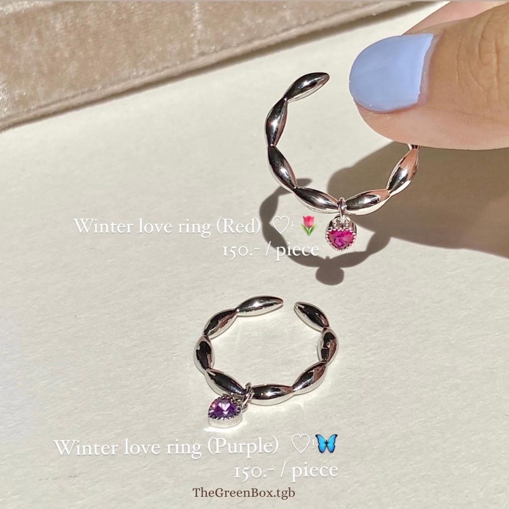 แหวนแฟชั่น-แหวนมินิมอล-แหวน-winter-love-ring-thegreenbox