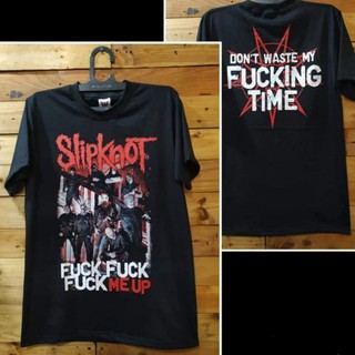 เสื้อยืดผ้าฝ้ายเสื้อยืด โอเวอร์ไซซ์ พิมพ์ลาย Slipknot 4 BAND metal BAND hnm uniqloL XL  XXL 3XL