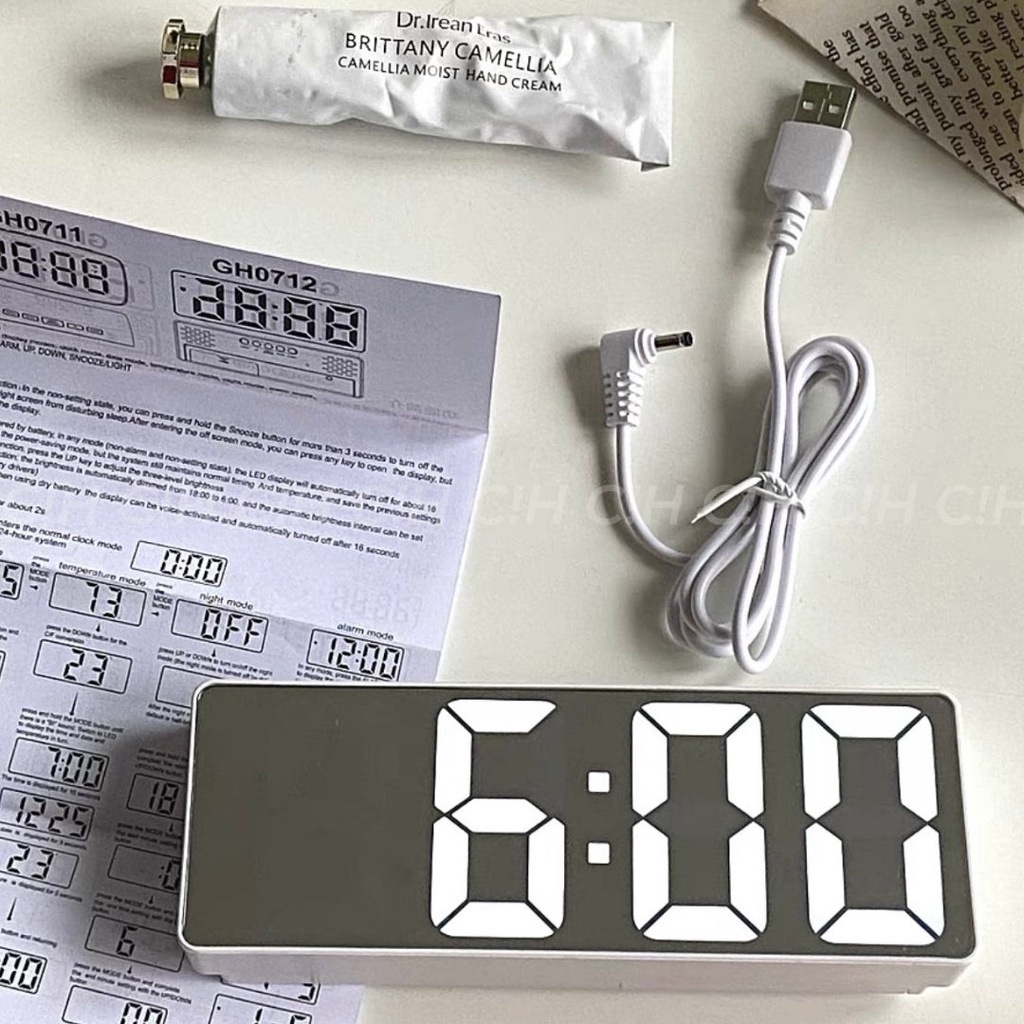 พร้อมส่ง-นาฬิกาตั้งโต๊ะ-led-digital-clock