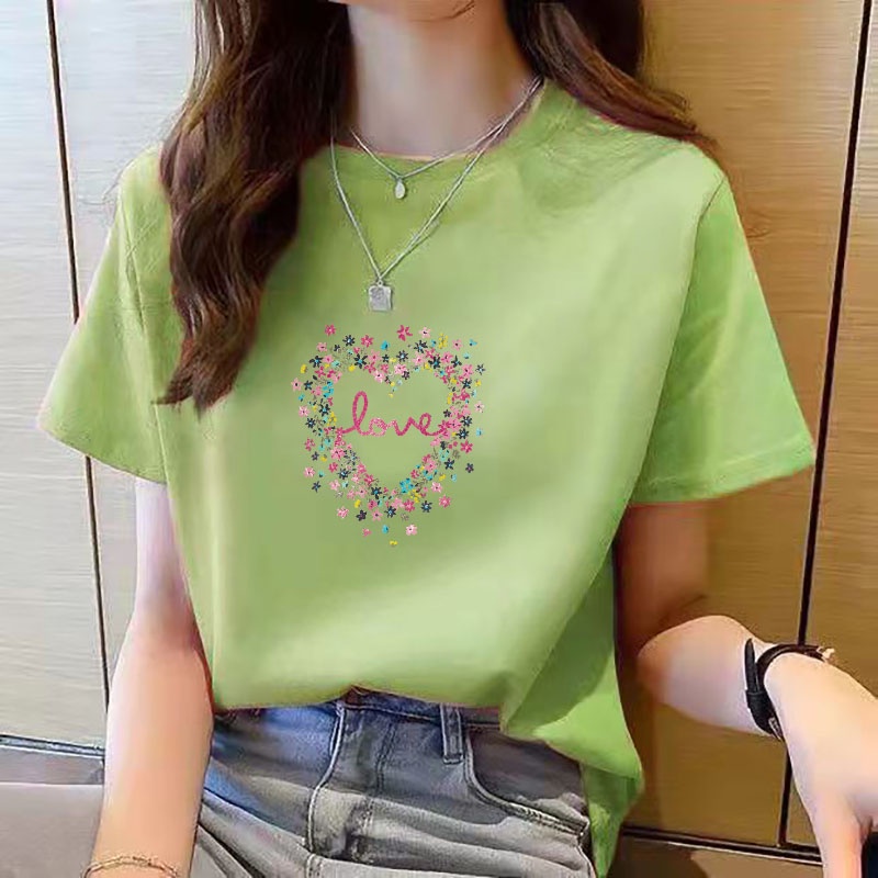 เสื้อยืดแขนสั้น-พิมพ์ลาย-ทรงหลวม-ขนาดใหญ่-แฟชั่นฤดูร้อน-สไตล์เกาหลี-สําหรับผู้หญิง-และนักเรียน