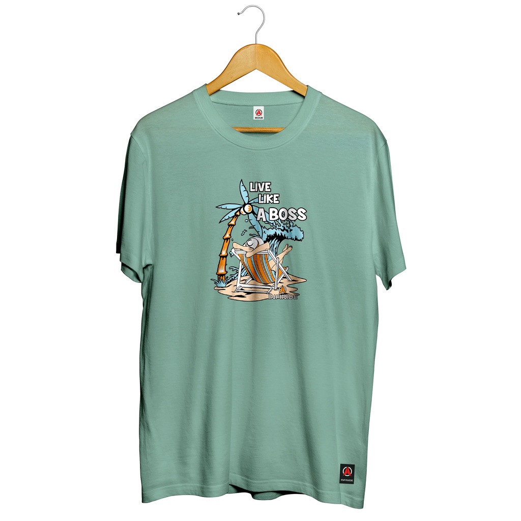 เสื้อยืดผ้าฝ้ายพิมพ์ลาย-ใหม่-เสื้อยืดลําลอง-แขนสั้น-พิมพ์ลายภูเขา-infinide-live-like-a-bos-24s-สําหรับผู้ชาย-ผู้หญิง-ของ