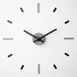 นาฬิกา On-Time V2M สีดำเทา 56 cm. นาฬิกาไม่เจาะผนัง ไม่มีเข็มวินาที นาฬิกาติดผนัง นาฬิกาแขวนผนัง