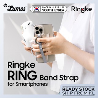 Ringke RING BAND Strap พร้อมอุปกรณ์อัจฉริยะ สายคล้องโทรศัพท์ สากล ปรับได้ สายคล้องคอเปิดประทุน สายคล้องข้อมือ