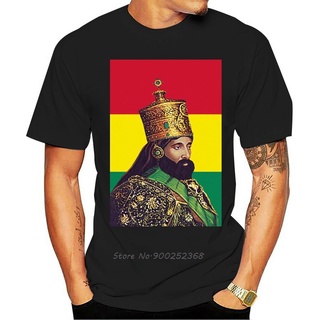 เสื้อยืดผ้าฝ้ายพิมพ์ลายขายดี เสื้อยืดแขนสั้น คอกลม ผ้าฝ้าย พิมพ์ลาย Haile Selassie สไตล์ฮิปฮอป สตรีท เหมาะกับฤดูร้อน สํา