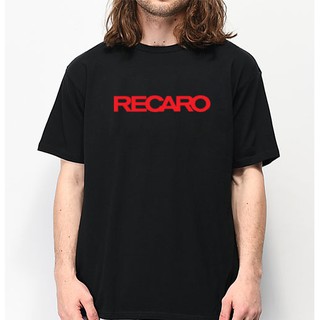 ผ้าฝ้าย 100%เสื้อยึด คอกลม คุณภาพเยี่ยม RECARO  รถซิ่ง เบาะซิ่ง RACING CAR 001S-3XL