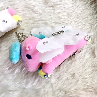 ✿ กิ้บติดผม ตุ๊กตา Unicorn สีชมพู