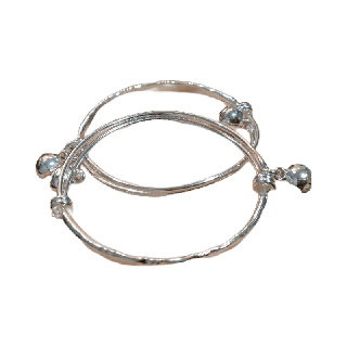 โปรโมชั่น : ข้อเท้าเด็ก กระพรวนเด็ก กระดิ่งข้อเท้าเด็ก หุ้มเงินแท้อย่างดีไม่ลอก ได้เป็นคู่นะค่ะ