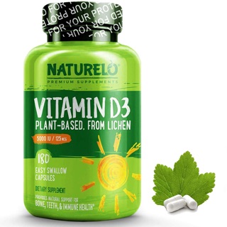 💥pre order💥🇺🇸 Vitamin D3, Plant Based, 5000 IU/125 mcg, 180 Easy Swallow Capsules