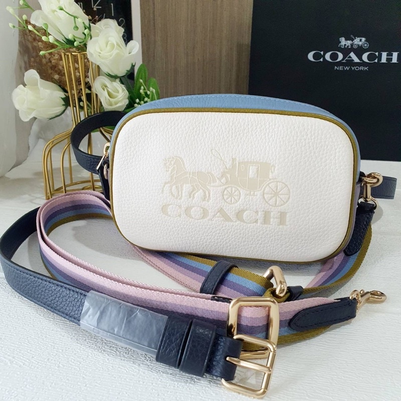 Coach Jes Convertible Belt Bag Colorblock Horse & Carriage Chalk Ivory 97654