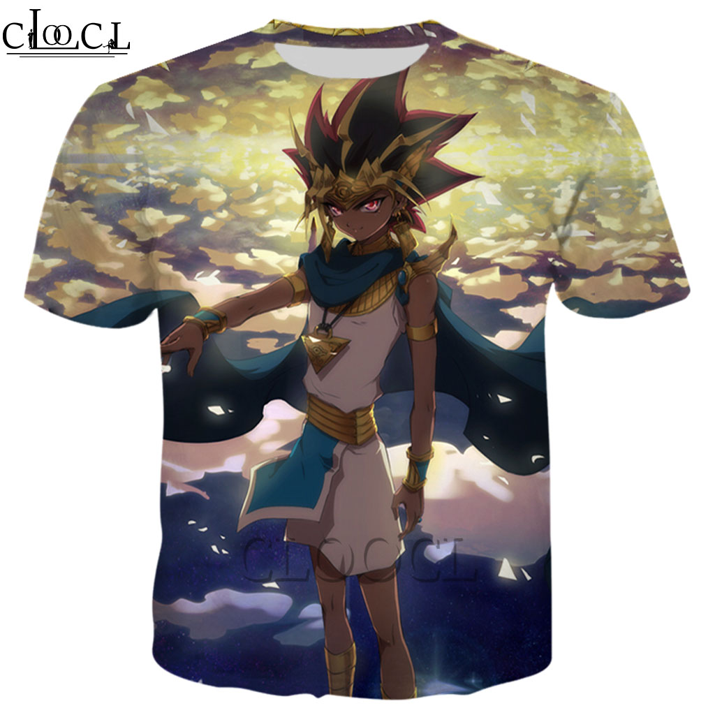 cloocl-anime-duel-monsters-yugi-muto-3-d-เสื้อยืดลําลองสําหรับผู้ชายผู้หญิงแขนสั้นคอก-ลม