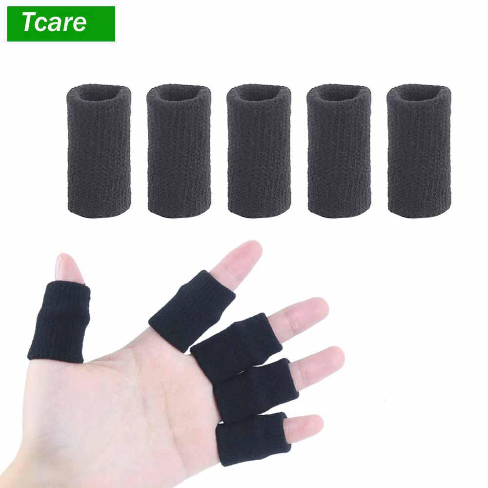 10Pcs/Set Finger Sleeves Support Thumb Brace Protector Breathable Elastic Finger Tape for Basketball, Tennis