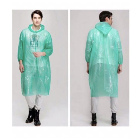 ภาพสินค้าเสื้อกันฝน Raincoat PE (1 โหล) แบบหนา มีหมวกแขนจั๊ม เสื้อกันฝนผู้ใหญ่ เนื้อหนา Free size (คละสี) จากร้าน tpk_shop1 บน Shopee ภาพที่ 2