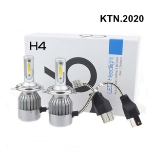 1 คู่ H4 ไฟหน้ารถยนต์ C6 LED แสงสีขาว