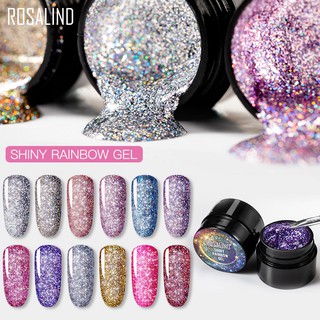 สินค้า Rosalind น้ำยาทาเล็บ uv gel สีรุ้ง 5 มล.
