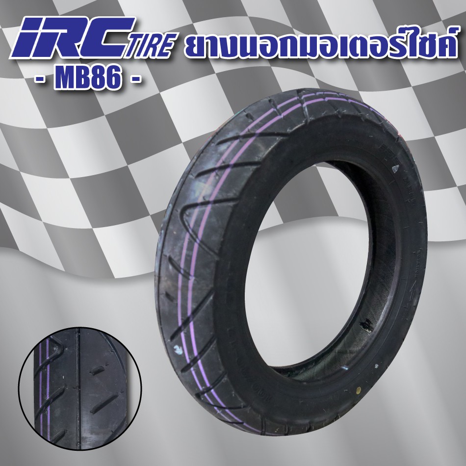 IRC ยางนอก ล้อหน้า/ล้อหลัง (ไม่ใช้ยางใน) สำหรับ SCOOPY-i, ZOOMER-X, KSR ...