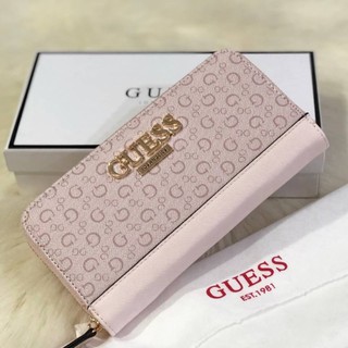 GUESS FACTORY WOMENS LONG WALLET กระเป๋าสตางค์ใบยาว สวยมากค่ะ เปิดปิดด้วยซิป ด้านหน้าประดับโลโก้