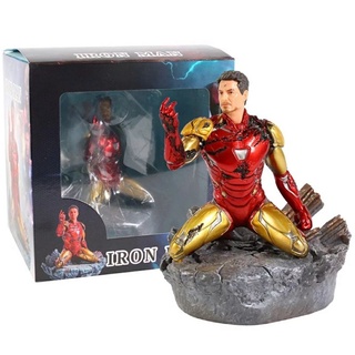โมเดลฟิกเกอร์ ตั้งโชว์ Iron Man MK85 Avengers Endgame Tony Stark วัสดุ PVC ขนาดสูง 14 ซม. พร้อมกล่อง