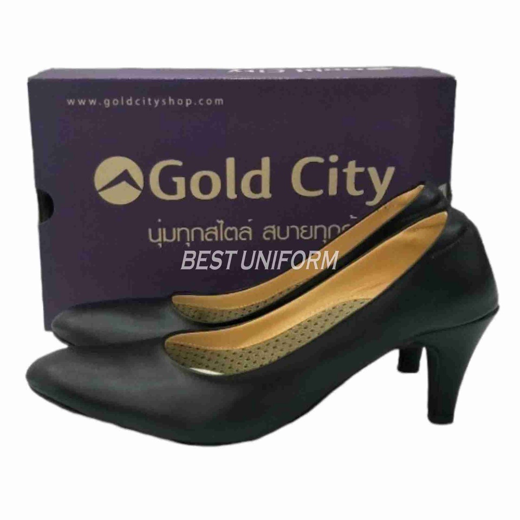 goldcity-รองเท้าคัชชูผู้หญิง-รองเท้านักศึกษา-รุ่น-c002-สีดำ