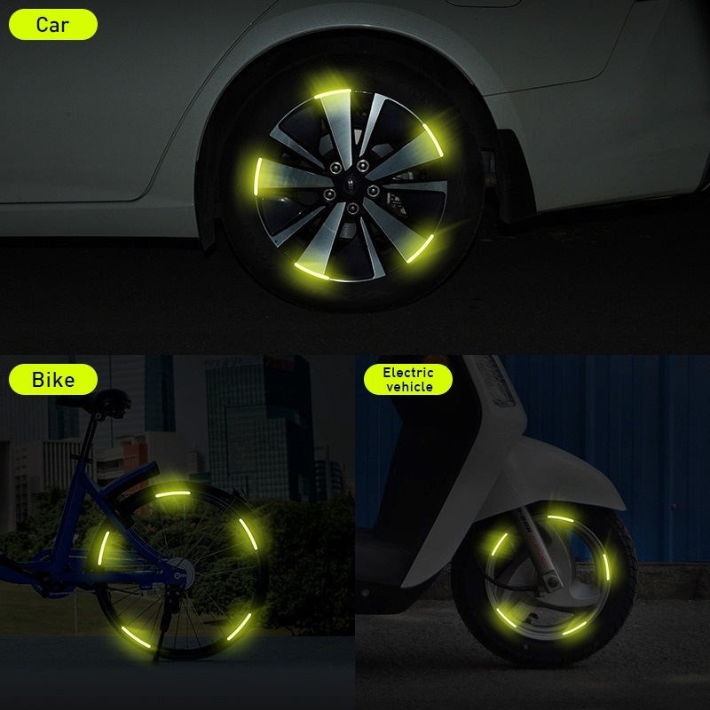 ภาพหน้าปกสินค้า20 ชิ้น ดุมล้อ สติกเกอร์สะท้อนแสง ป้องกันรอยขีดข่วน ตัวถังรถ เทปกันน้ํา สําหรับรถยนต์ รถจักรยานยนต์ จักรยาน อุปกรณ์ภายนอก จากร้าน xinzhan1.th บน Shopee