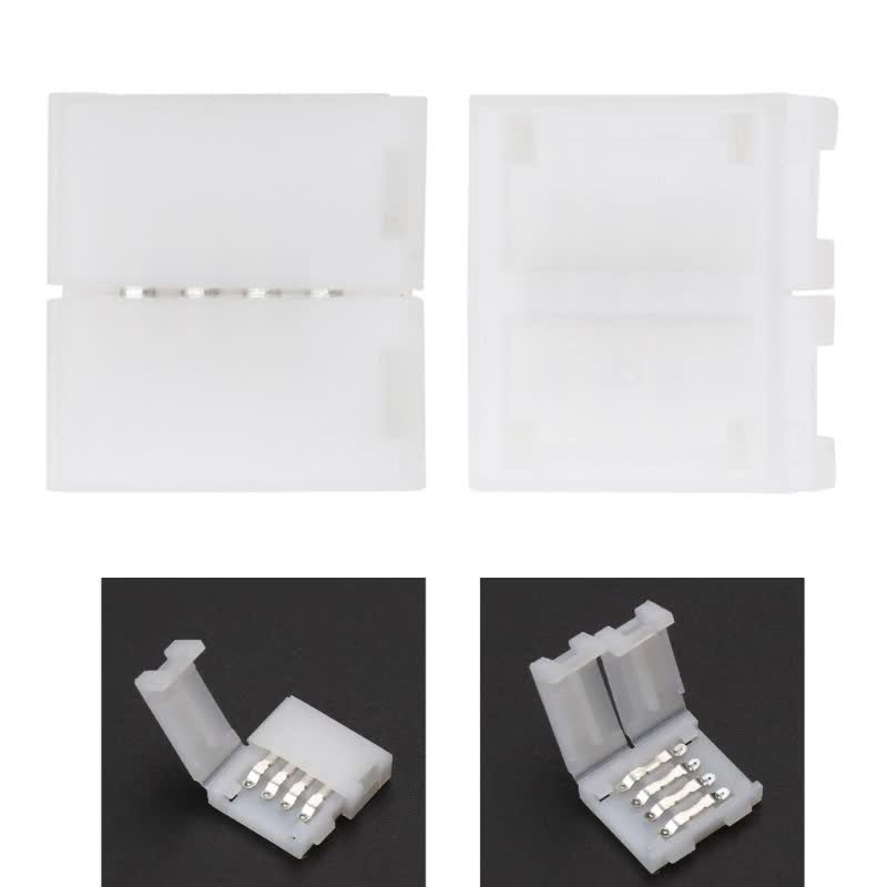 AH ขั้วต่อ Coupler แบบคลิปบัดกรี 4 พิน 10 มม. สําหรับไฟ LED Strip 5050 ...