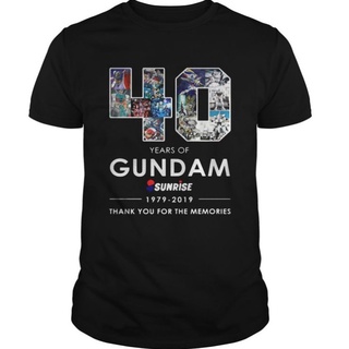 2022 เสื้อยืดผ้าฝ้ายแขนสั้นพิมพ์ลายการ์ตูน Gundam 40 Years Of Gundam Sunrise 1979-thank You สําหรับผู้ชาย