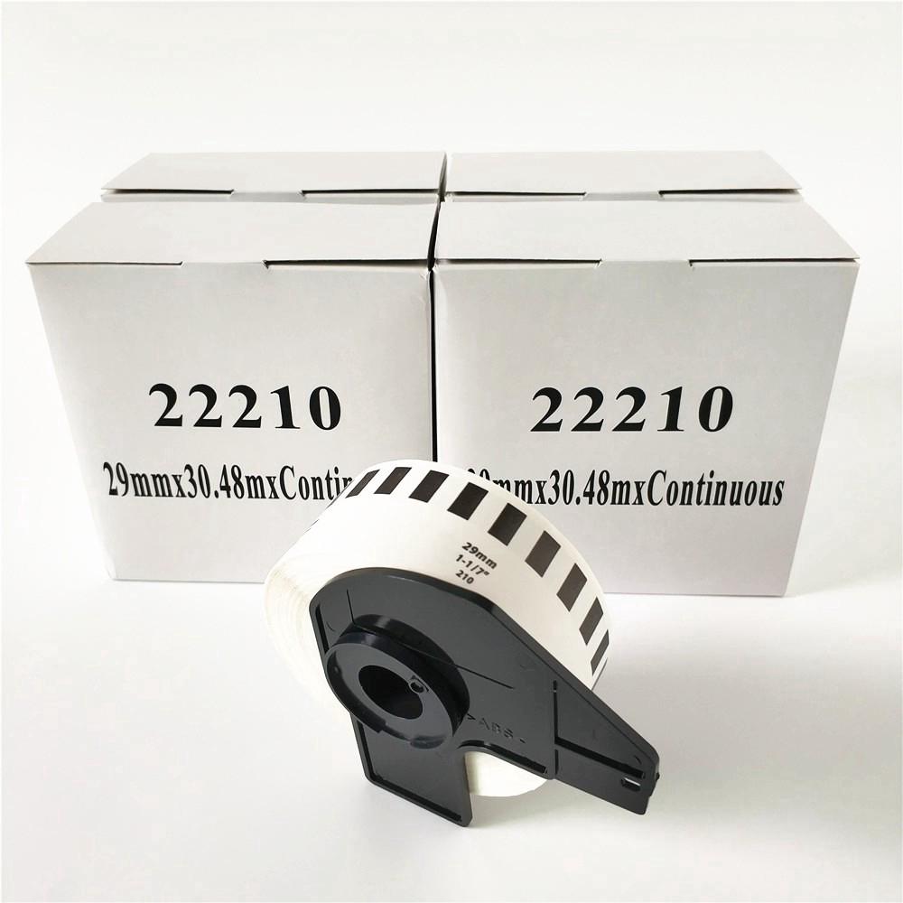 ภาพหน้าปกสินค้า4 x Rolls Brother DK 22210 DK-22210 Compatible Continuous Labels  with packaging include black plastic holder ที่เกี่ยวข้อง