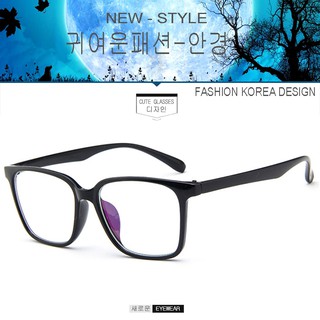 Fashion เกาหลี แฟชั่น แว่นตากรองแสงสีฟ้า รุ่น 2369 C-1 สีดำเงา ถนอมสายตา (กรองแสงคอม กรองแสงมือถือ) New Optical filter
