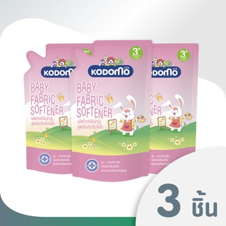 สินค้า KODOMO น้ำยาปรับผ้านุ่ม สูตรป้องกันกลิ่นอับชื้น (ชนิดถุงเติม) 600 มล. 3 ถุง LIONSOS
