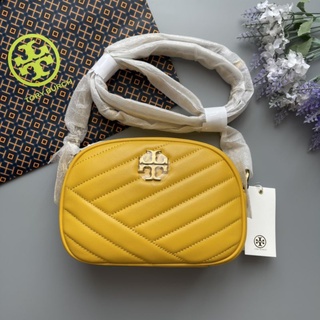 🎀 (สด-ผ่อน) กระเป๋าสะพายสีเหลือง Goldfinch SHOP Tory 60227 Tory burch Kira Chevron Small Camera Bag