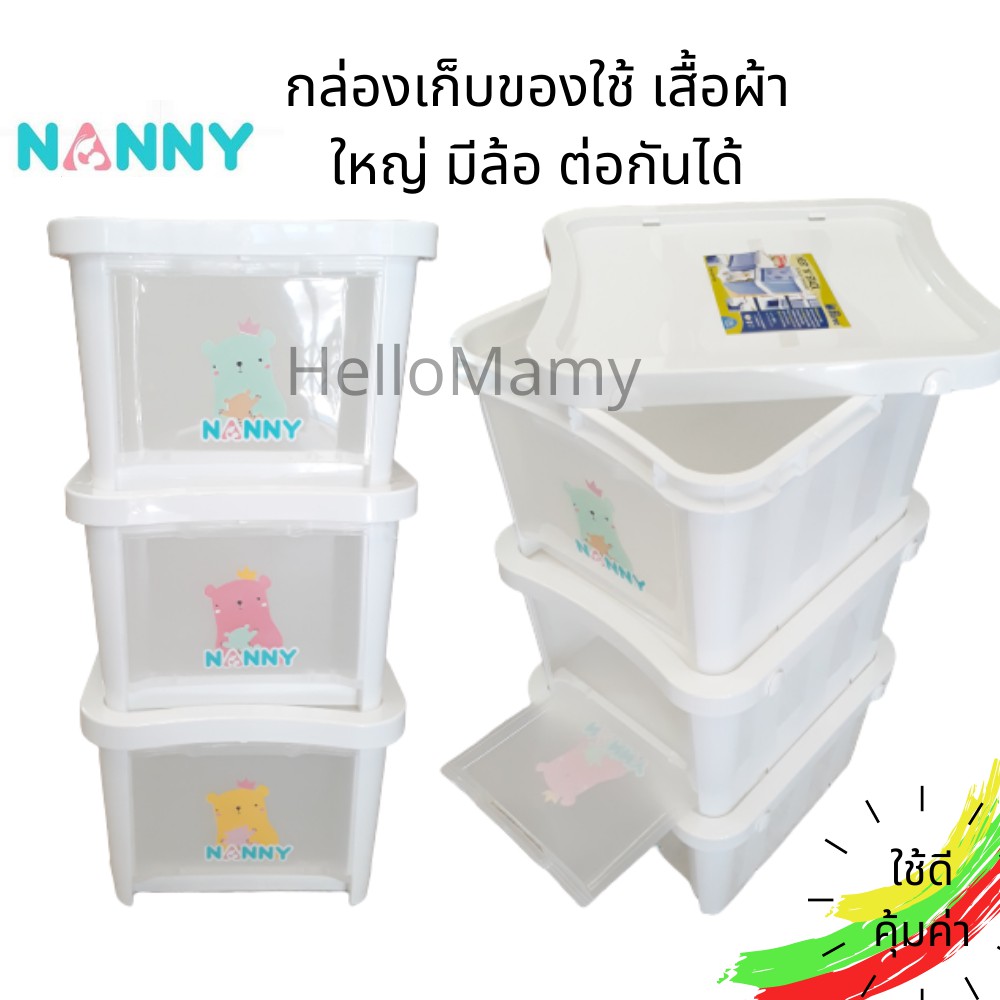 รูปภาพสินค้าแรกของโค้ดเงินคืน 20% Nanny กล่องแนนนี่ กล่องใส่ของ 3 ชิ้น กล่องnanny ลิ้นชักพลาสติก ชั้นเก็บของ กล่องเก็บของ กล่องเก็บของเล่น