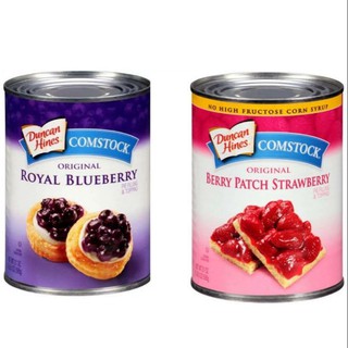 Duncan Hines Comstock Premium Strawberry / Wilderness Origianl Royal Blueberry Pie Filling & Topping ผลไม้กวน 595 กรัม