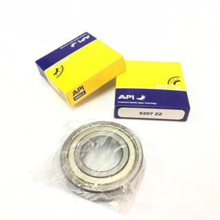 API Bearing 6207 ZZ ตลับลูกปืน เม็ดกลมร่องลึก คุณภาพเยี่ยม มาตรฐาน DGBB ปิดเหล็กสองด้าน