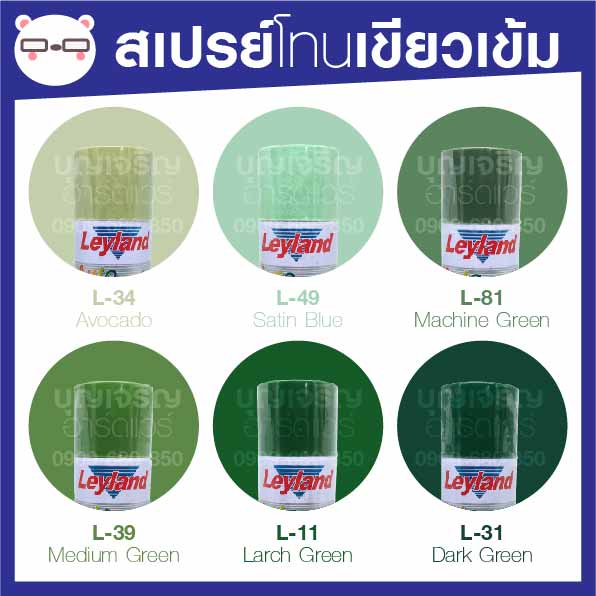 สีสเปรย์-เลย์แลนด์-leyland-โทนสี-เขียวเข้ม-เฉดสี-เขียวเข้ม-เลแลน-layland